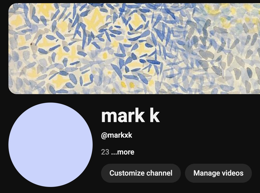 youtube channel screenshot